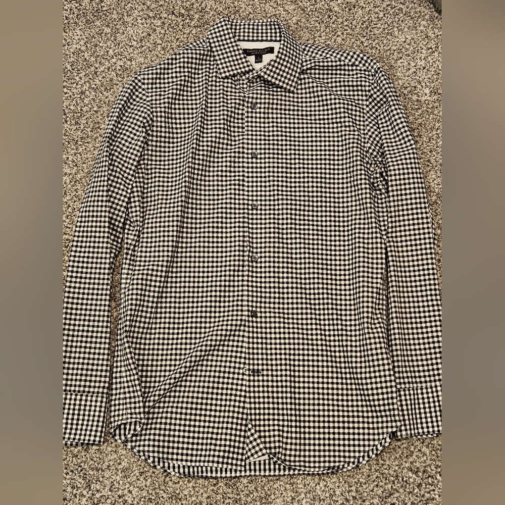 Banana Republic Black and White Gingham Shirt